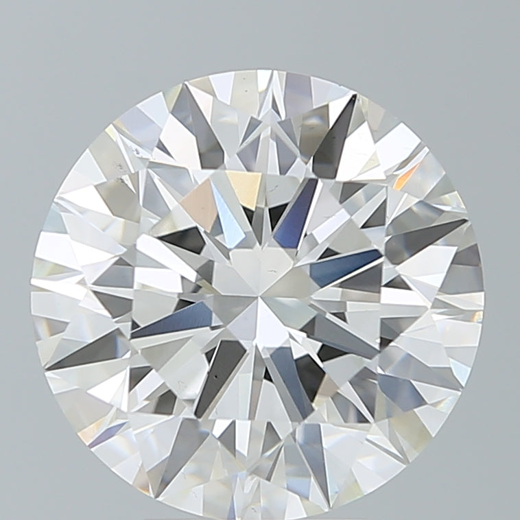 6.03 Carat Round Lab Diamond with  Cut Diamond in 14KT  view 1
