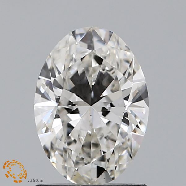 1.16 Carat Oval Lab Diamond with  Cut Diamond in 14KT  view 1

