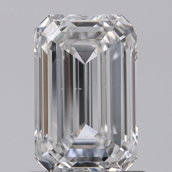 1.03 Carat Emerald Lab Diamond with  Cut Diamond in 14KT  view 1
