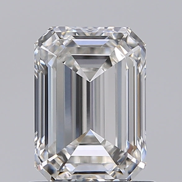 1.01 Carat Emerald Lab Diamond with  Cut Diamond in 14KT  view 1
