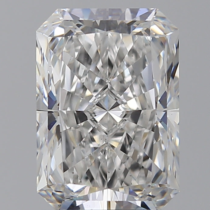 5.01 Carat Radiant Lab Diamond with  Cut Diamond in 14KT  view 1
