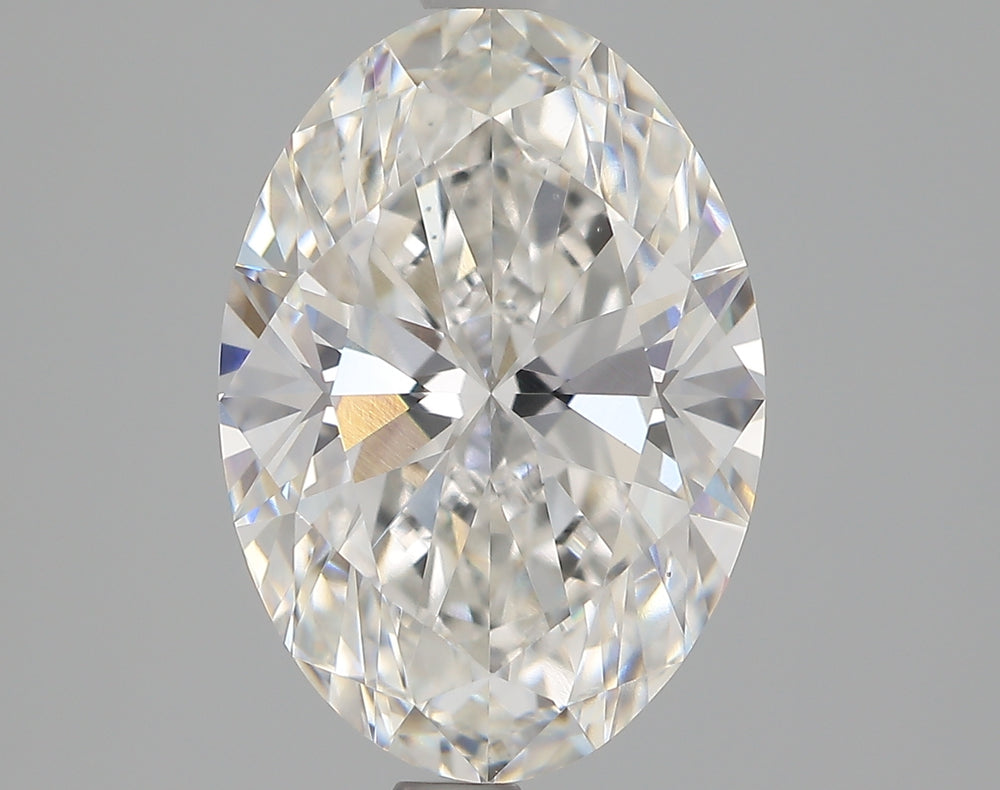 2.56 Carat Oval Lab Diamond with  Cut Diamond in 14KT  view 1
