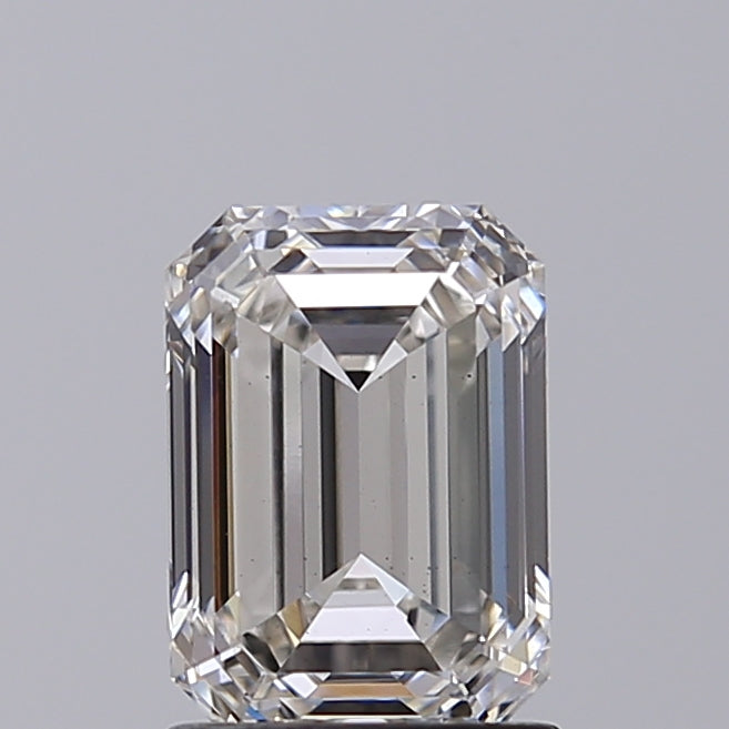 1.66 Carat Emerald Lab Diamond with  Cut Diamond in 14KT  view 1
