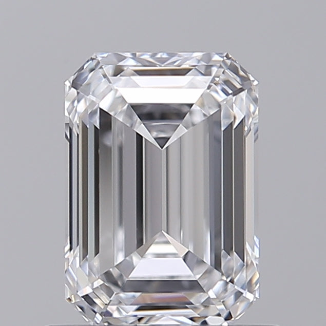 0.91 Carat Emerald Lab Diamond with  Cut Diamond in 14KT  view 1
