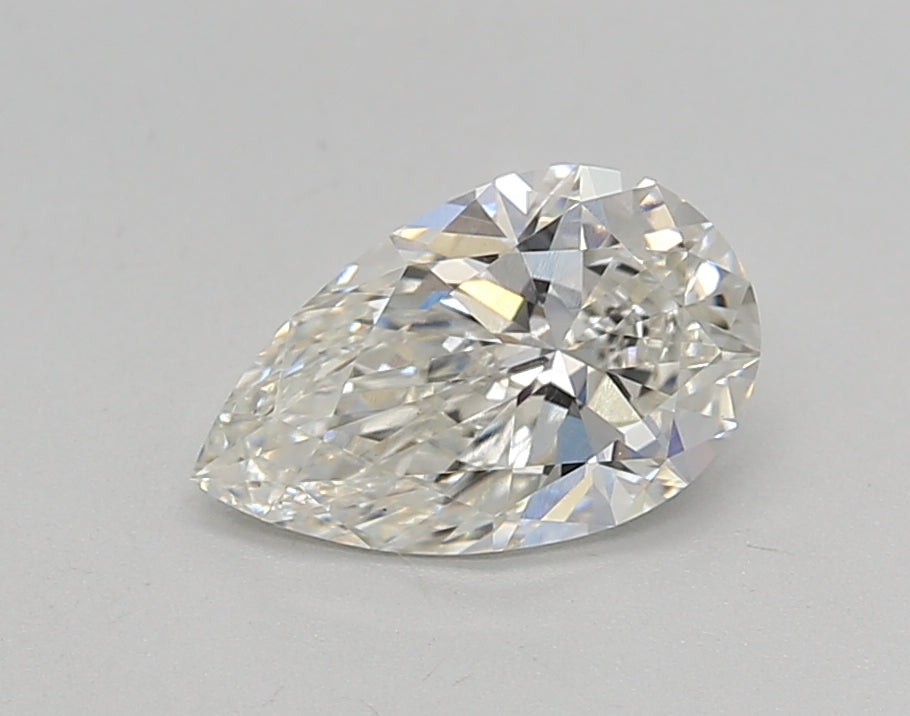 1.01 Carat Pear Lab Diamond with  Cut Diamond in 14KT  view 1

