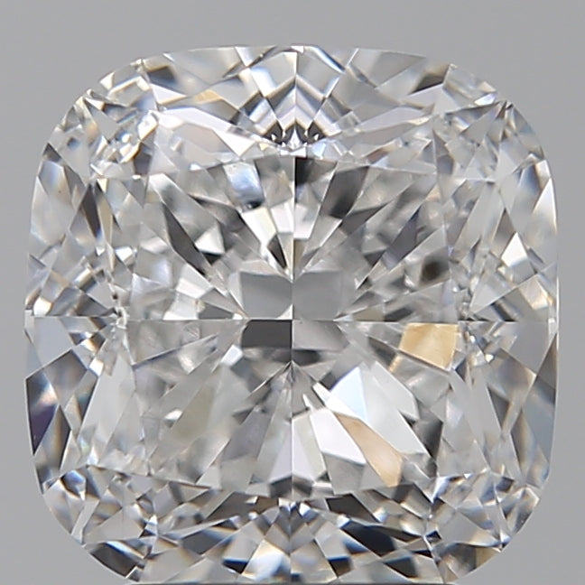 3.74 Carat Cushion Lab Diamond with  Cut Diamond in 14KT  view 1
