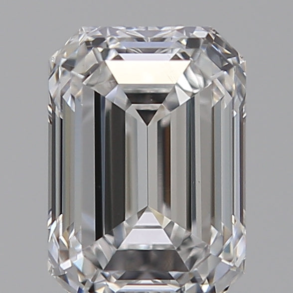 1.0 Carat Emerald Lab Diamond with  Cut Diamond in 14KT  view 1
