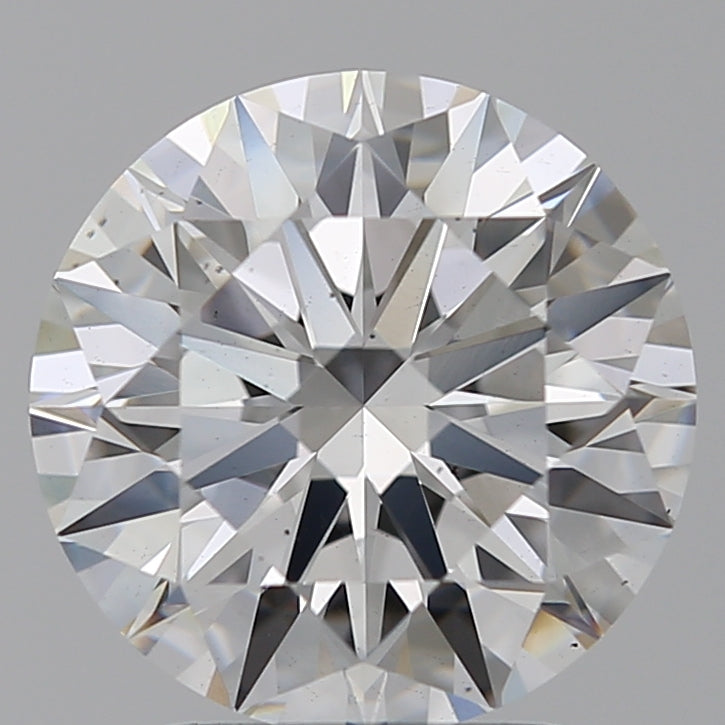 2.78 Carat Round Lab Diamond with  Cut Diamond in 14KT  view 1
