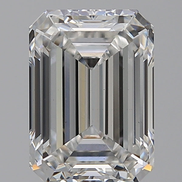 3.26 Carat Emerald Lab Diamond with  Cut Diamond in 14KT  view 1
