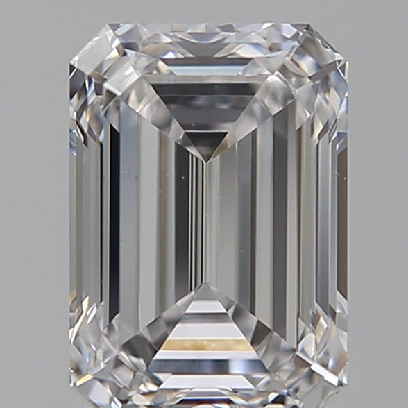 1.06 Carat Emerald Lab Diamond with  Cut Diamond in 14KT  view 1

