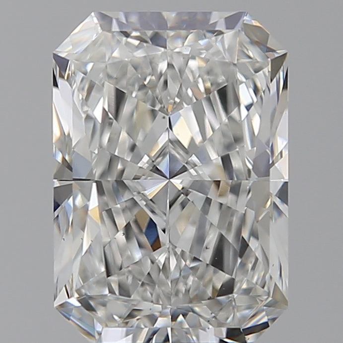 4.01 Carat Radiant Lab Diamond with  Cut Diamond in 14KT  view 1
