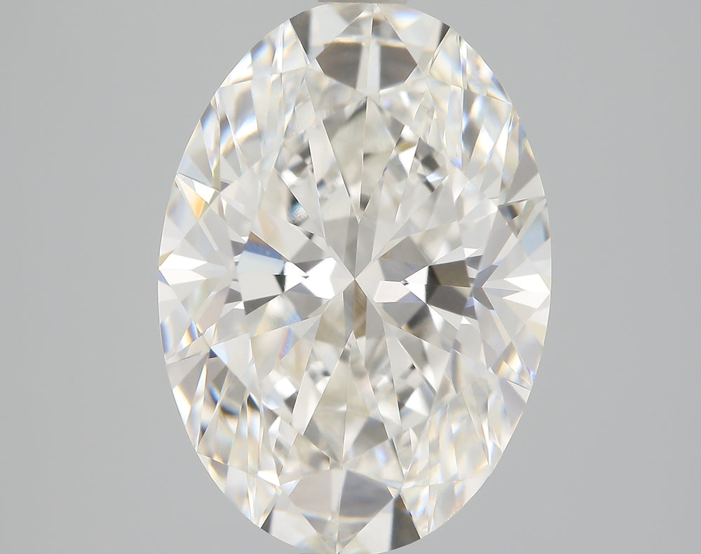 3.53 Carat Oval Lab Diamond with  Cut Diamond in 14KT  view 1
