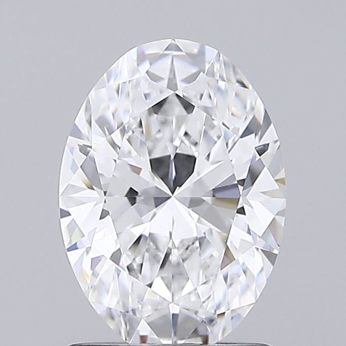 1.25 Carat Oval Lab Diamond with  Cut Diamond in 14KT  view 1
