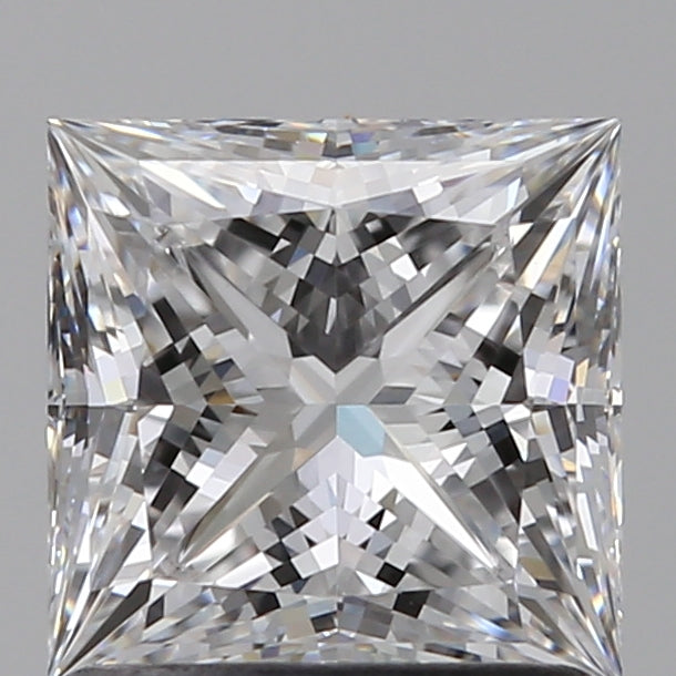 1.28 Carat Princess Lab Diamond with  Cut Diamond in 14KT  view 1

