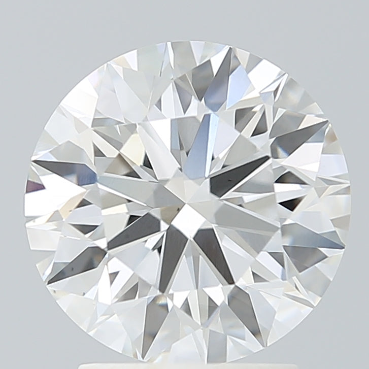 2.7 Carat Round Lab Diamond with  Cut Diamond in 14KT  view 1
