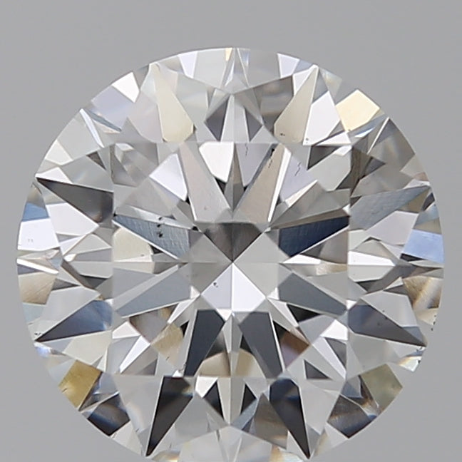 2.04 Carat Round Lab Diamond with  Cut Diamond in 14KT  view 1
