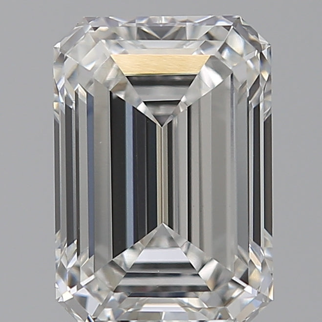 2.06 Carat Emerald Lab Diamond with  Cut Diamond in 14KT  view 1
