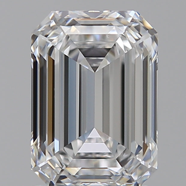 2.0 Carat Emerald Lab Diamond with  Cut Diamond in 14KT  view 1
