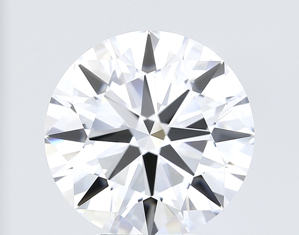 4.36 Carat Round Lab Diamond with  Cut Diamond in 14KT  view 1

