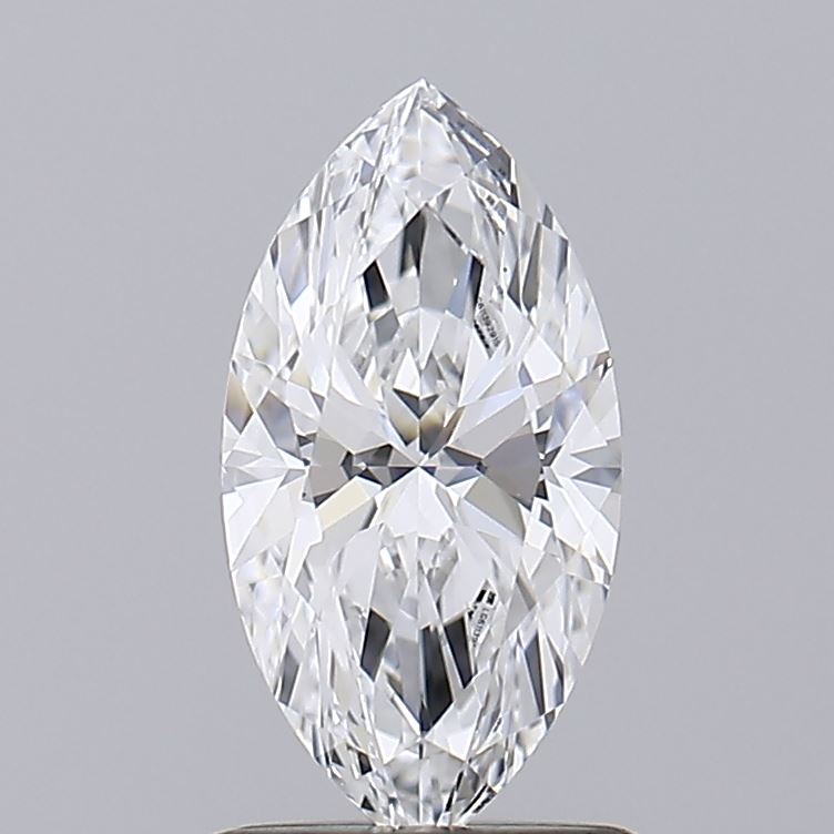 1.0 Carat Marquise Lab Diamond with  Cut Diamond in 14KT  view 1
