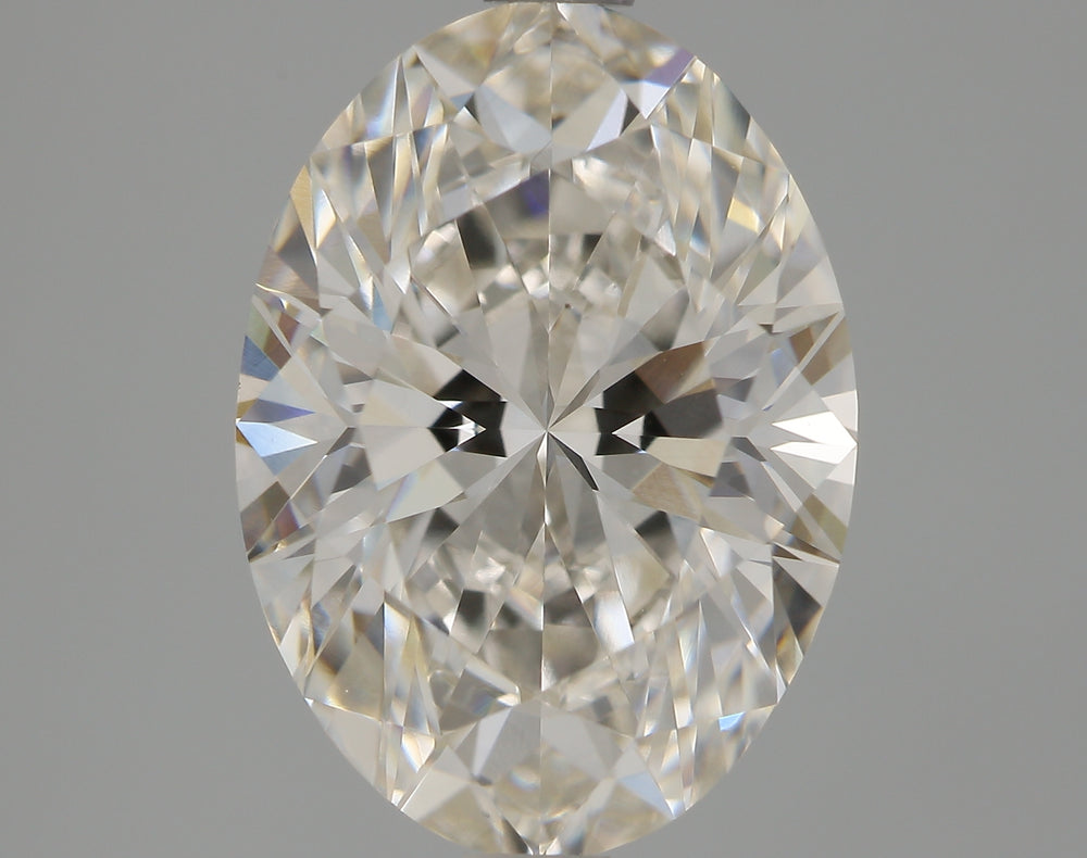 2.78 Carat Oval Lab Diamond with  Cut Diamond in 14KT  view 1
