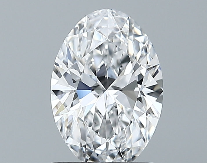 1.1 Carat Oval Lab Diamond with  Cut Diamond in 14KT  view 1
