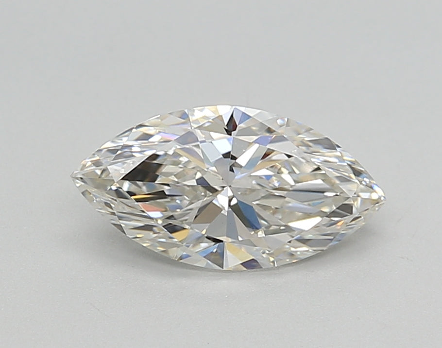 1.0 Carat Marquise Lab Diamond with  Cut Diamond in 14KT  view 1

