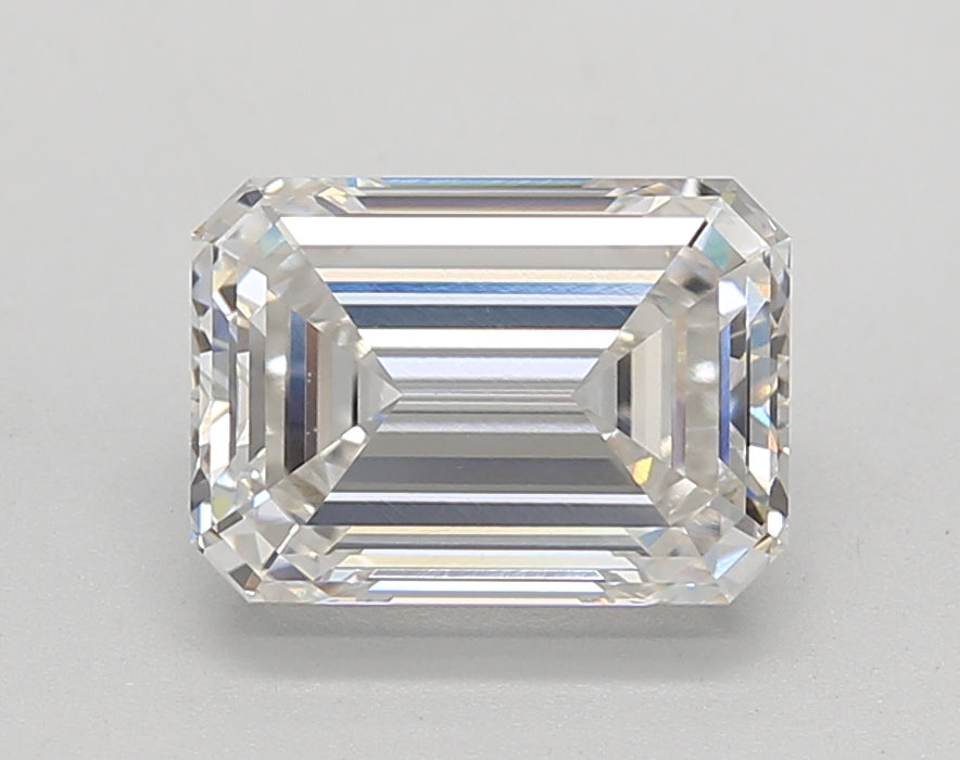 2.2 Carat Emerald Lab Diamond with  Cut Diamond in 14KT  view 1
