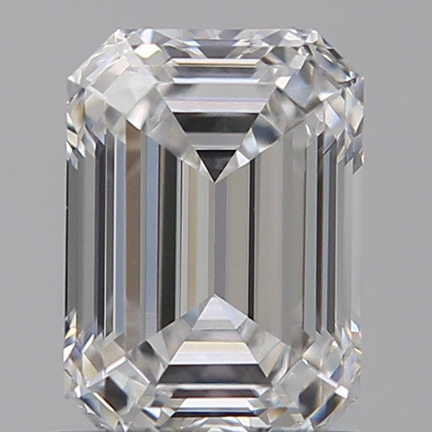 1.1 Carat Emerald Lab Diamond with  Cut Diamond in 14KT  view 1
