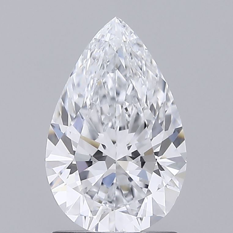 1.36 Carat Pear Lab Diamond with  Cut Diamond in 14KT  view 1
