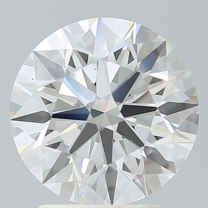 2.74 Carat Round Lab Diamond with  Cut Diamond in 14KT  view 1
