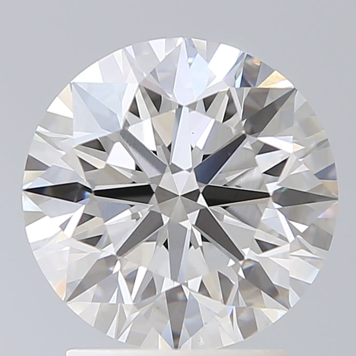 2.4 Carat Round Lab Diamond with  Cut Diamond in 14KT  view 1
