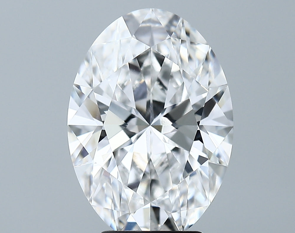 3.68 Carat Oval Lab Diamond with  Cut Diamond in 14KT  view 1
