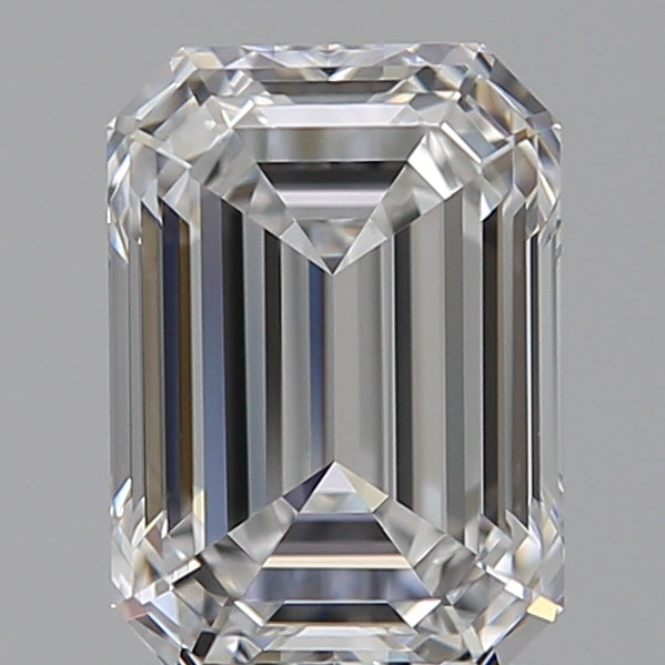 1.58 Carat Emerald Lab Diamond with  Cut Diamond in 14KT  view 1
