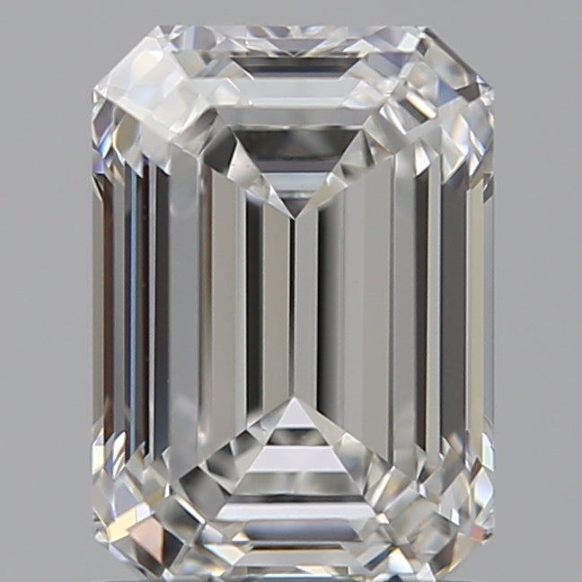 1.53 Carat Emerald Lab Diamond with  Cut Diamond in 14KT  view 1
