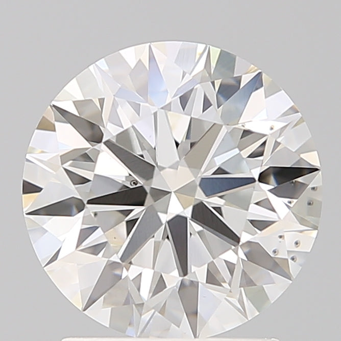 2.11 Carat Round Lab Diamond with  Cut Diamond in 14KT  view 1
