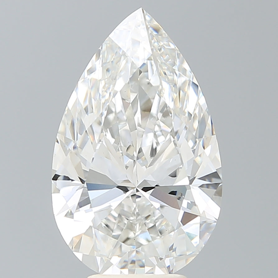 5.48 Carat Pear Lab Diamond with  Cut Diamond in 14KT  view 1
