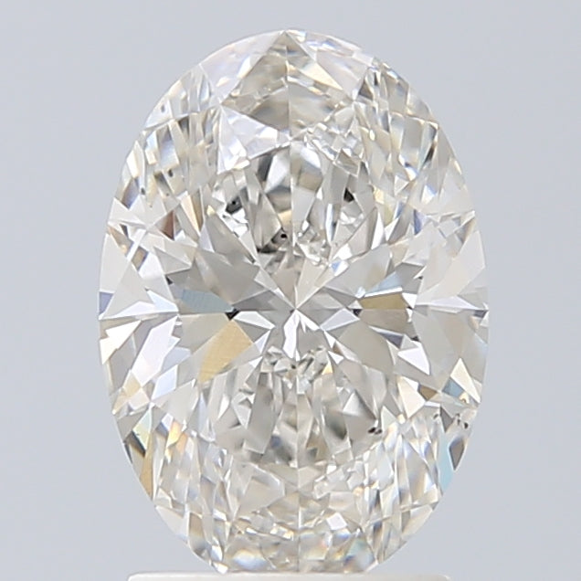 2.11 Carat Oval Lab Diamond with  Cut Diamond in 14KT  view 1
