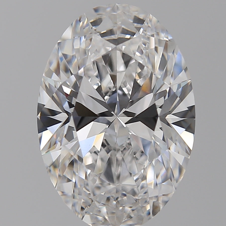 8.09 Carat Oval Lab Diamond with  Cut Diamond in 14KT  view 1

