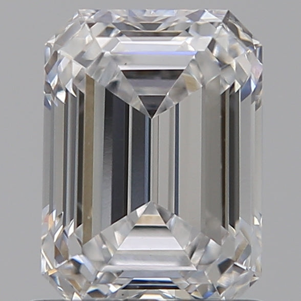 1.09 Carat Emerald Lab Diamond with  Cut Diamond in 14KT  view 1
