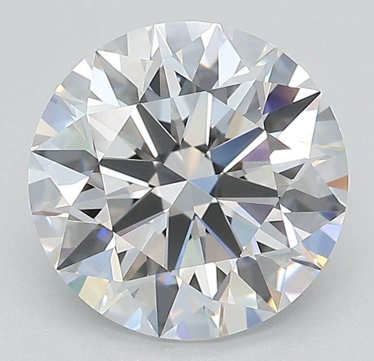 2.9 Carat Round Lab Diamond with  Cut Diamond in 14KT  view 1
