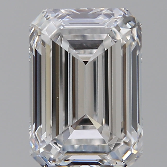 2.29 Carat Emerald Lab Diamond with  Cut Diamond in 14KT  view 1
