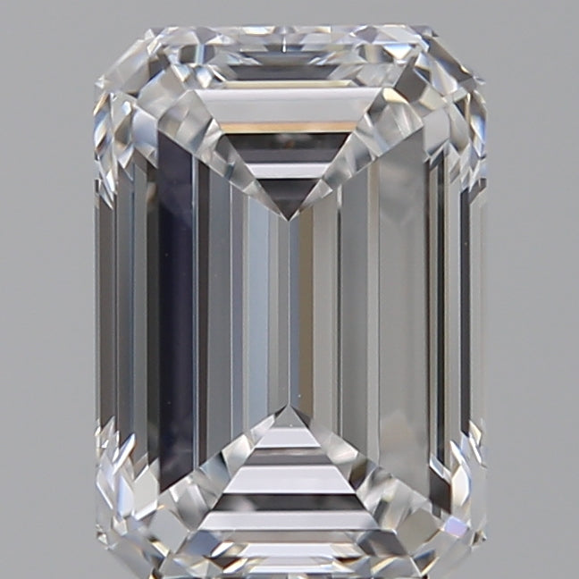 2.27 Carat Emerald Lab Diamond with  Cut Diamond in 14KT  view 1
