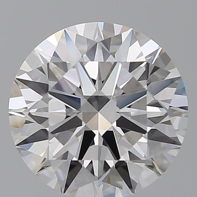 4.09 Carat Round Lab Diamond with  Cut Diamond in 14KT  view 1
