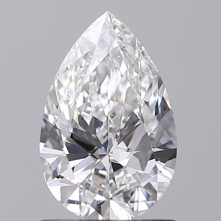 1.0 Carat Pear Lab Diamond with  Cut Diamond in 14KT  view 1

