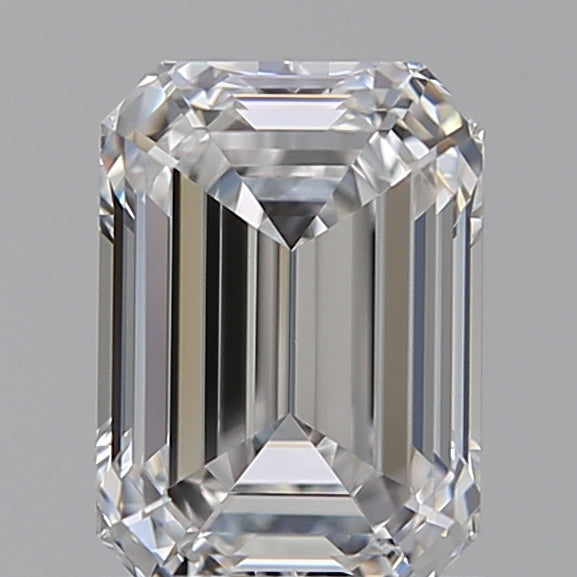 1.0 Carat Emerald Lab Diamond with  Cut Diamond in 14KT  view 1
