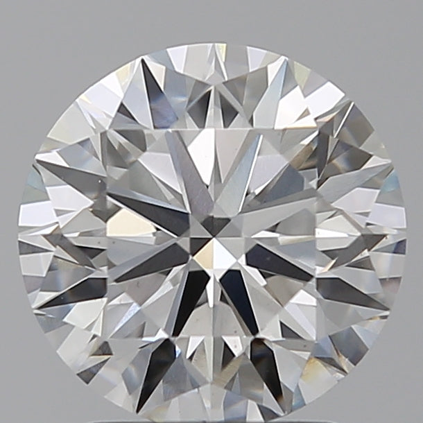 2.25 Carat Round Lab Diamond with  Cut Diamond in 14KT  view 1
