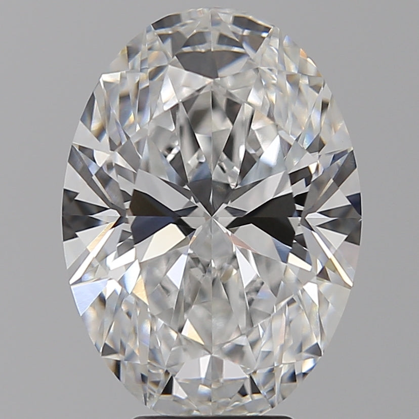 6.09 Carat Oval Lab Diamond with  Cut Diamond in 14KT  view 1
