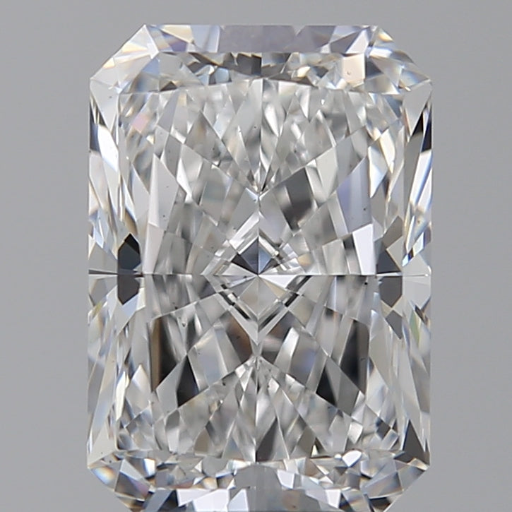 4.52 Carat Radiant Lab Diamond with  Cut Diamond in 14KT  view 1
