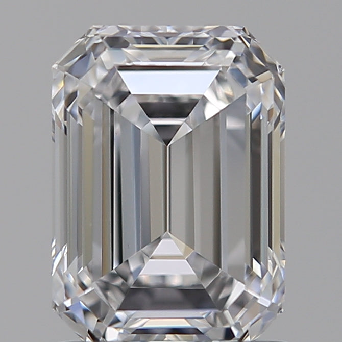 1.42 Carat Emerald Lab Diamond with  Cut Diamond in 14KT  view 1
